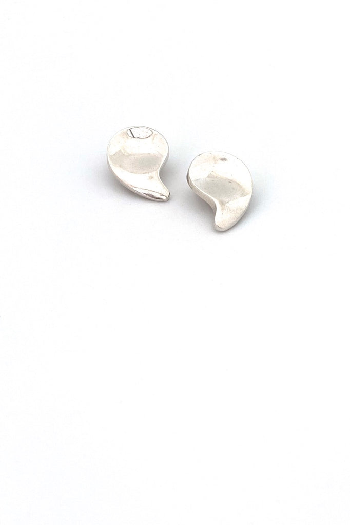 Anton Michelsen Denmark vintage silver earrings Nanna Ditzel Scandinavian Modernist jewelry design