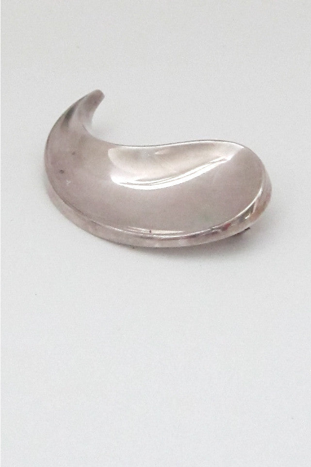 detail Anton Michelsen Denmark vintage silver Karen Strand Persian Palm brooch Scandinavian Modernist design