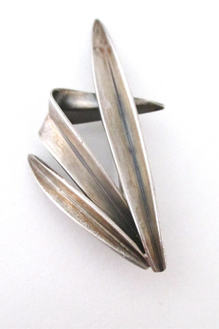 Anton Michelsen Denmark Scandinavian silver grass brooch by Gertrude Engel