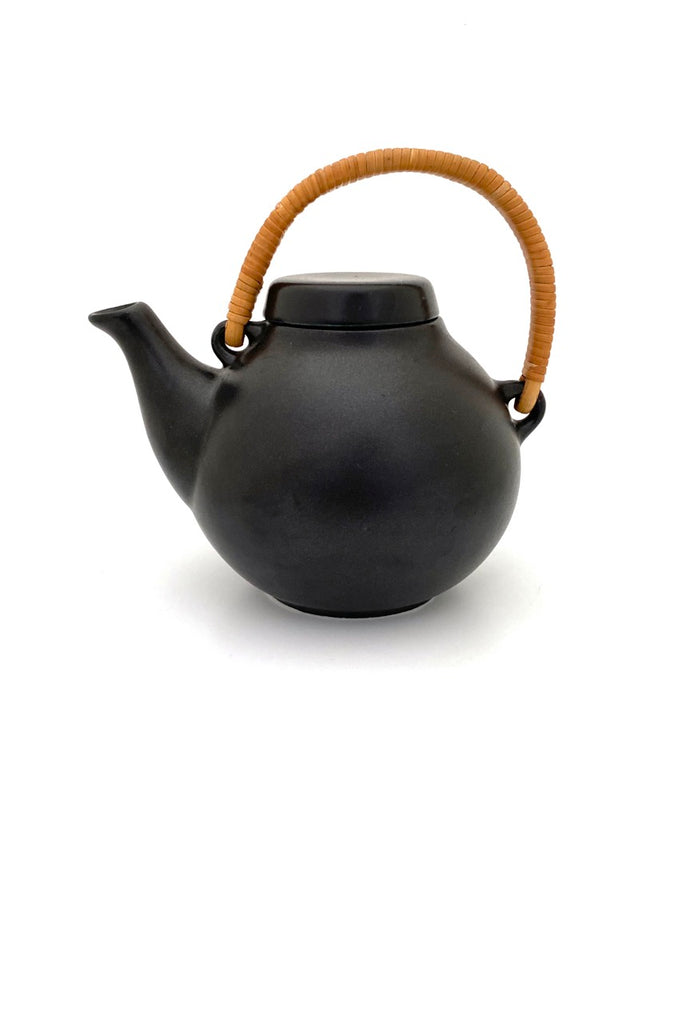 Arabia Finland vintage ceramic GA1 teapot matte black Ulla Procope Scandinavian Modern design