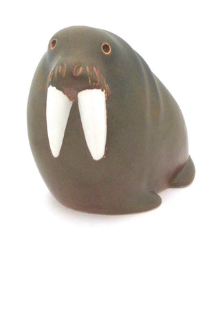 Arabia Finland vintage mid century Scandinavian Modernist walrus sculpture by Taisto Kaasinen