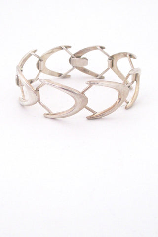 Arne Johansen Denmark vintage silver wishbone link bracelet