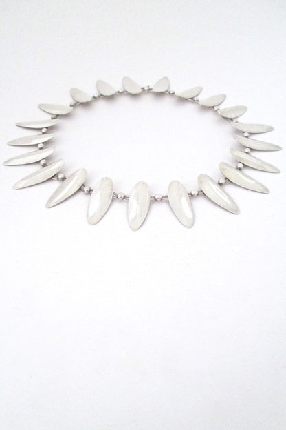 Arne Johansen Denmark vintage Scandinavian Modernist sterling silver choker 