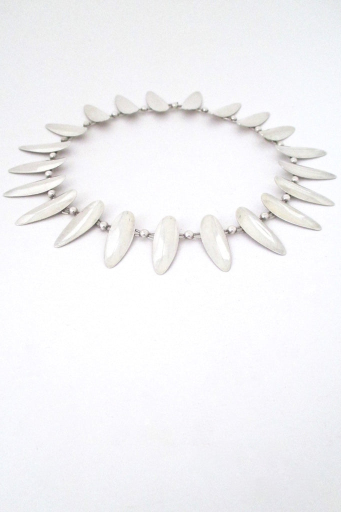 Arne Johansen Denmark vintage Scandinavian Modernist sterling silver choker 
