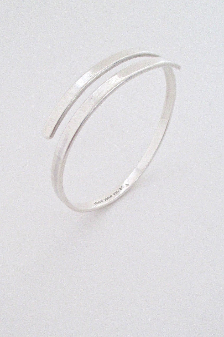 Bent K Knudsen Denmark vintage Scandinavian modernist silver bracelet