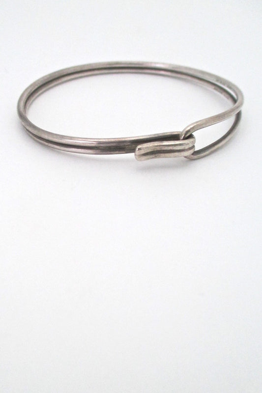 Bent Knudsen Denmark vintage silver mid century Scandinavian modern bracelet