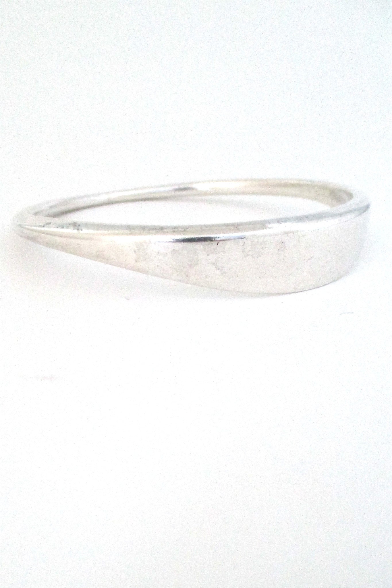 Bent Knudsen Denmark vintage sterling silver Scandinavian modernist heavy bangle bracelet