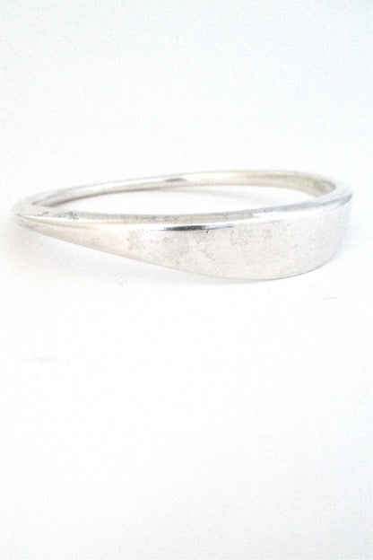 Bent Knudsen Denmark vintage sterling silver Scandinavian modernist heavy bangle bracelet