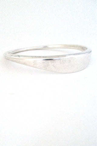 Bent Knudsen Denmark vintage sterling silver Scandinavian modernist heavy bangle bracelet