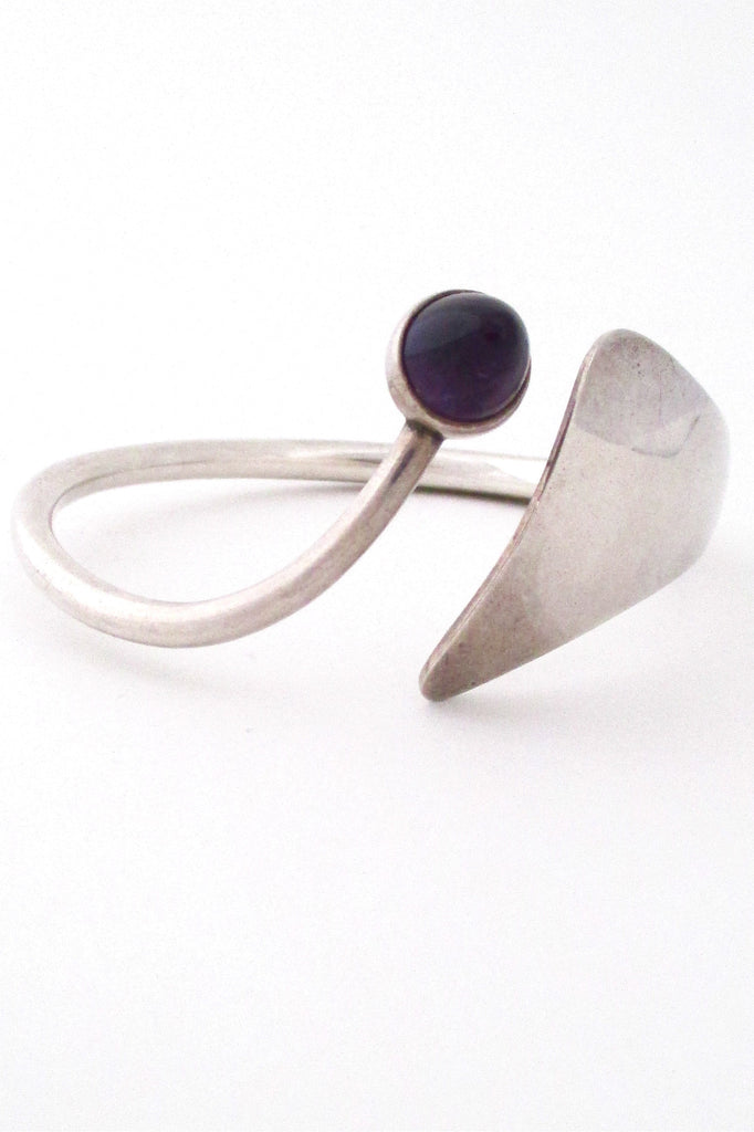 Bent Knudsen heavy amethyst & silver bracelet