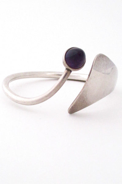 Bent Knudsen heavy amethyst & silver bracelet