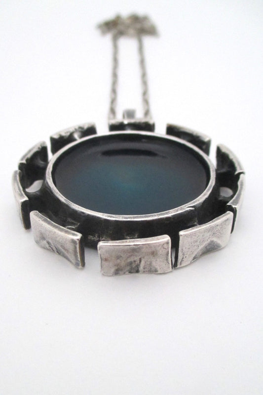 Bernard Chaudron Canada large sculptural brutalist pendant necklace