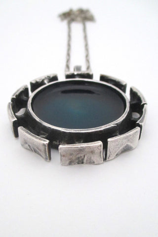 Bernard Chaudron Canada large sculptural brutalist pendant necklace