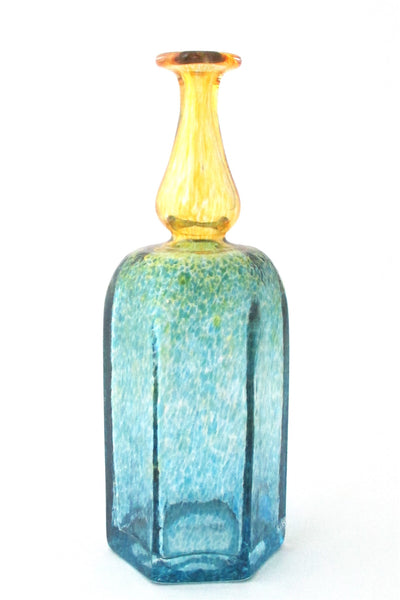 Bertil Vallien for Kosta Boda Sweden vintage glass Antikva bottle vase Artist Collection