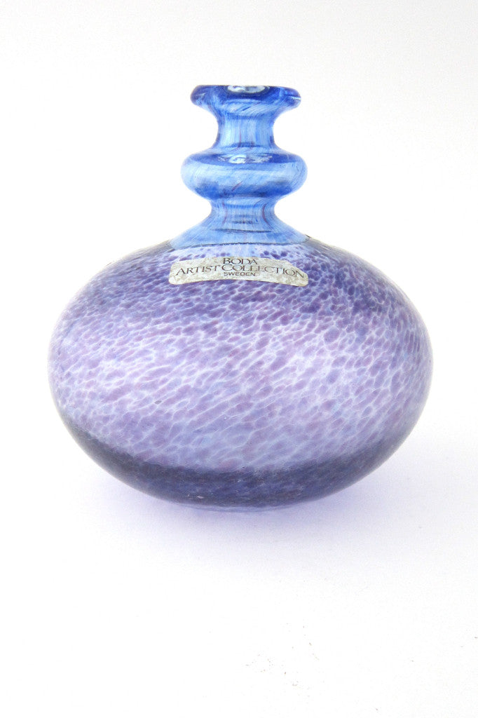Bertil Vallien for Kosta Boda signed Antikva round bottle vase