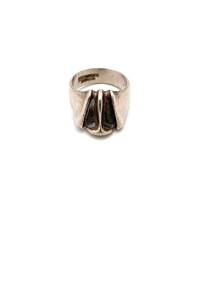 Bjorn Weckstrom Lapponia Finland vintage silver ring Scandinavian Modernist jewelry design