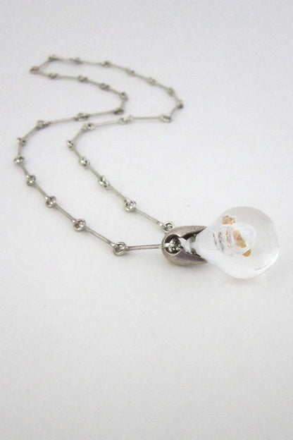 Bjorn Weckstrom Lapponia vintage silver and acrylic nugget necklace 1977