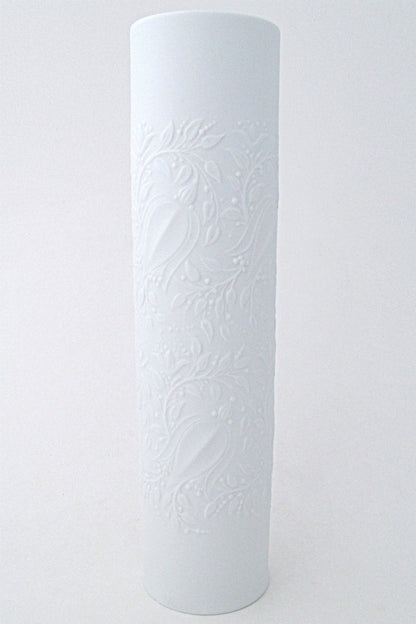 Bjorn Wiinblad for Rosenthal vintage modernist tall porcelain vines & flowers vase
