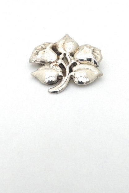 Carl Poul Petersen Canada vintage silver floral brooch Georg Jensen apprentice