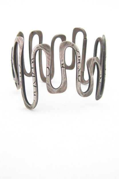 American Modernist Christian Schmidt silver bracelet