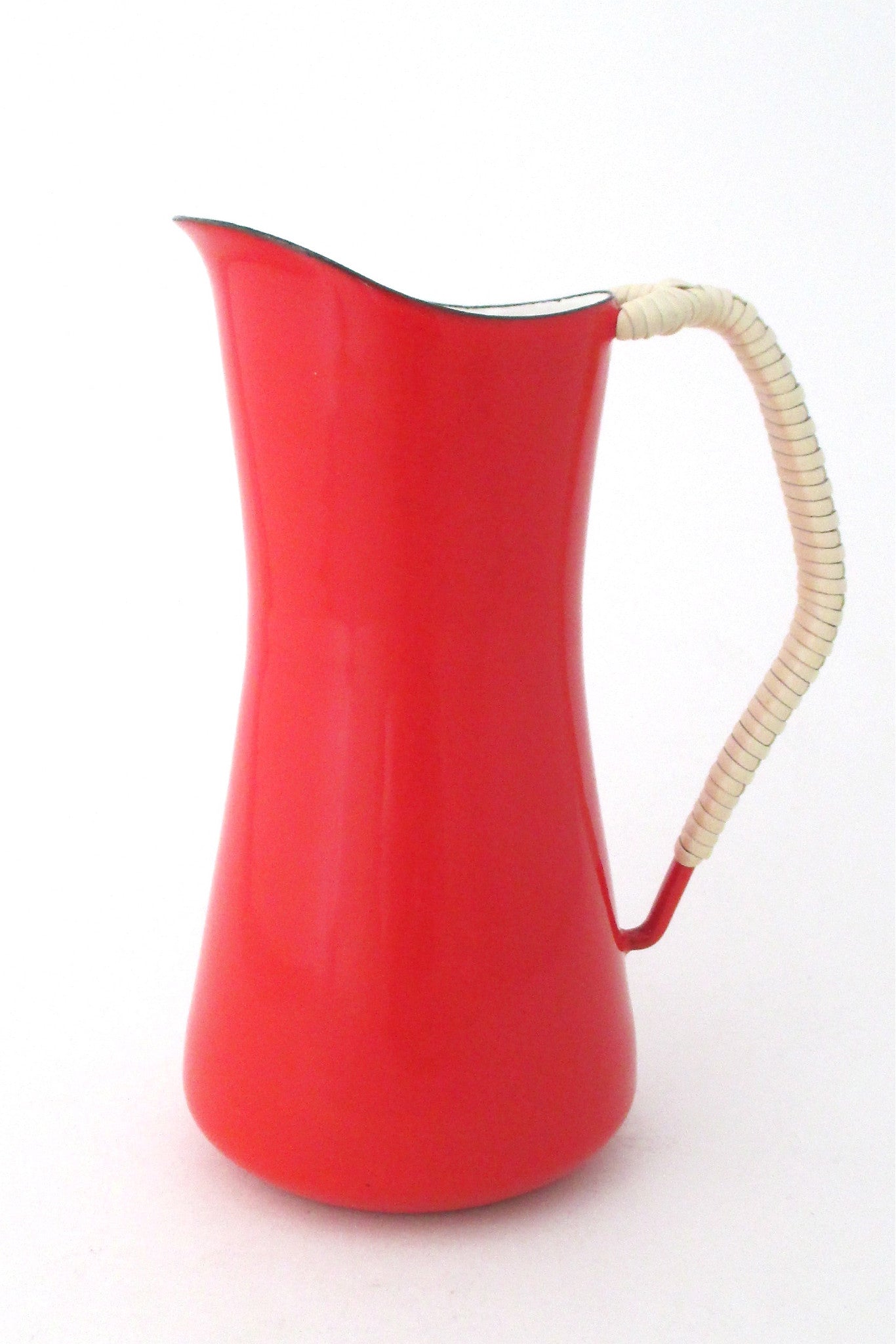 Dansk Denmark Kobenstyle red enamel pitcher by Jens Quistgaard early mark