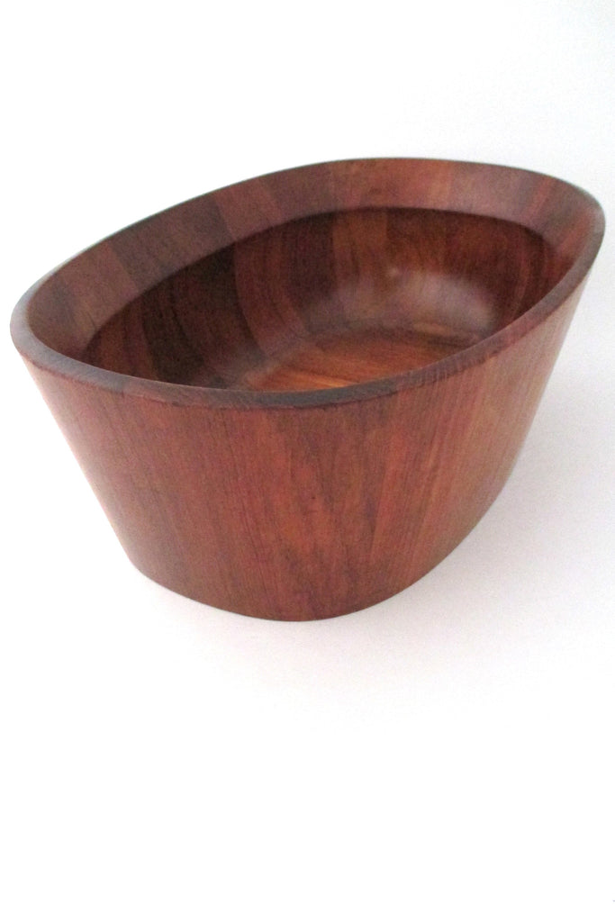 Dansk Denmark staved teak large oblong bowl by Quistgaard early mark