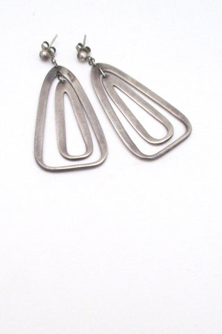 Darla Hesse Canada vintage silver double drop kinetic earrings