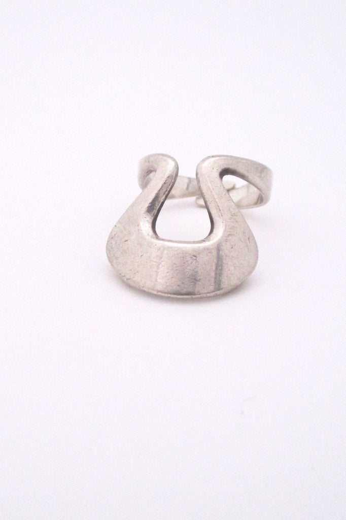 David Andersen Norway vintage Scandinavian Modernist silver ring 1970s Nordic Design 
