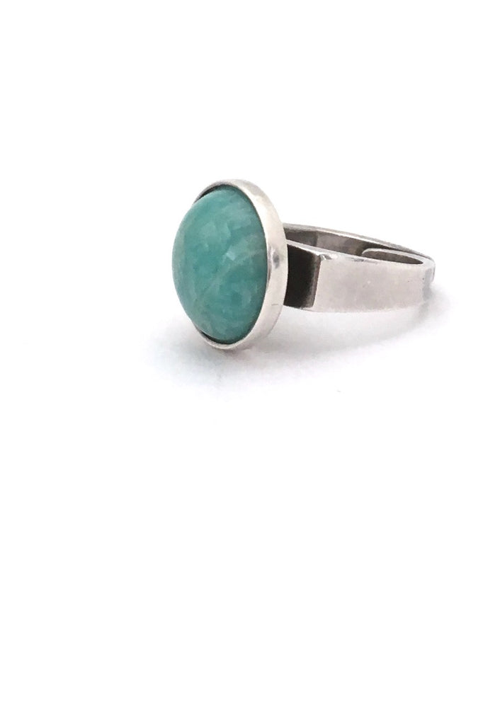 David-Andersen Norway vintage Scandinavian Modernist silver and amazonite ring