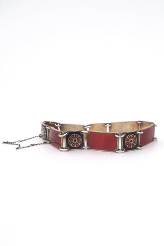 David-Andersen Norway vintage modernist silver and enamel bracelet