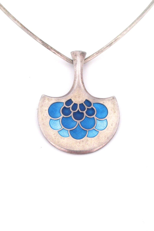 David-Andersen Norway vintage Scandinavian Modern silver and enamel pendant