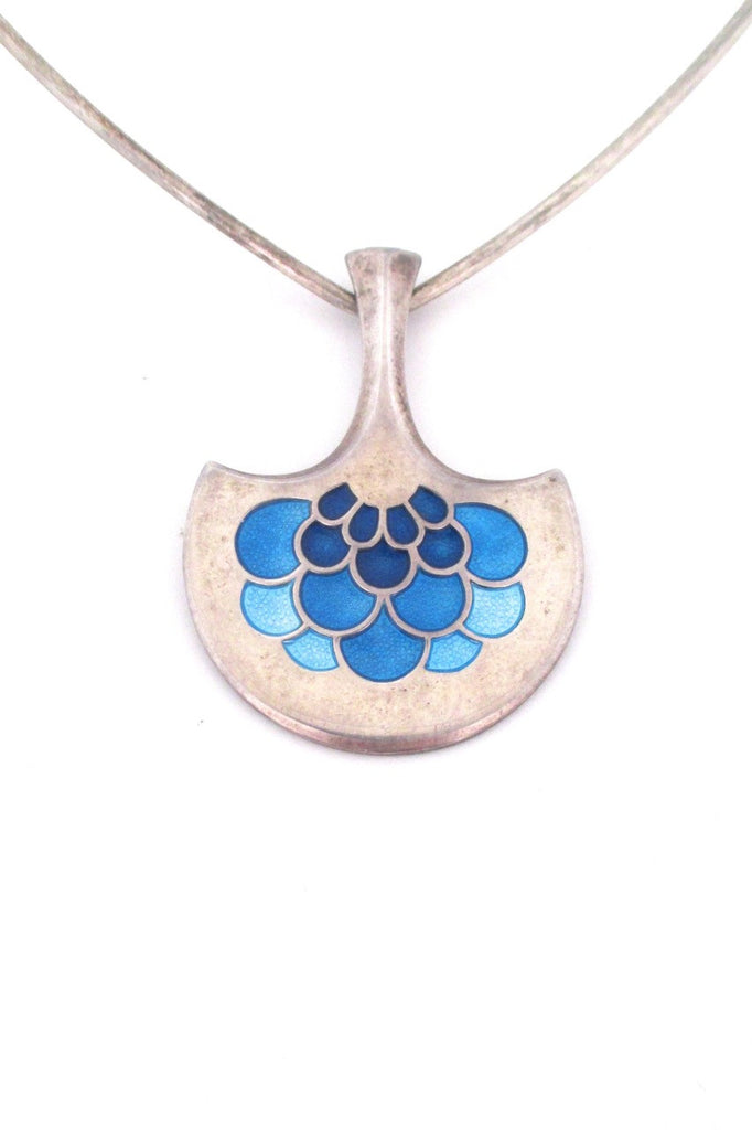 David-Andersen Norway vintage Scandinavian Modern silver and enamel pendant