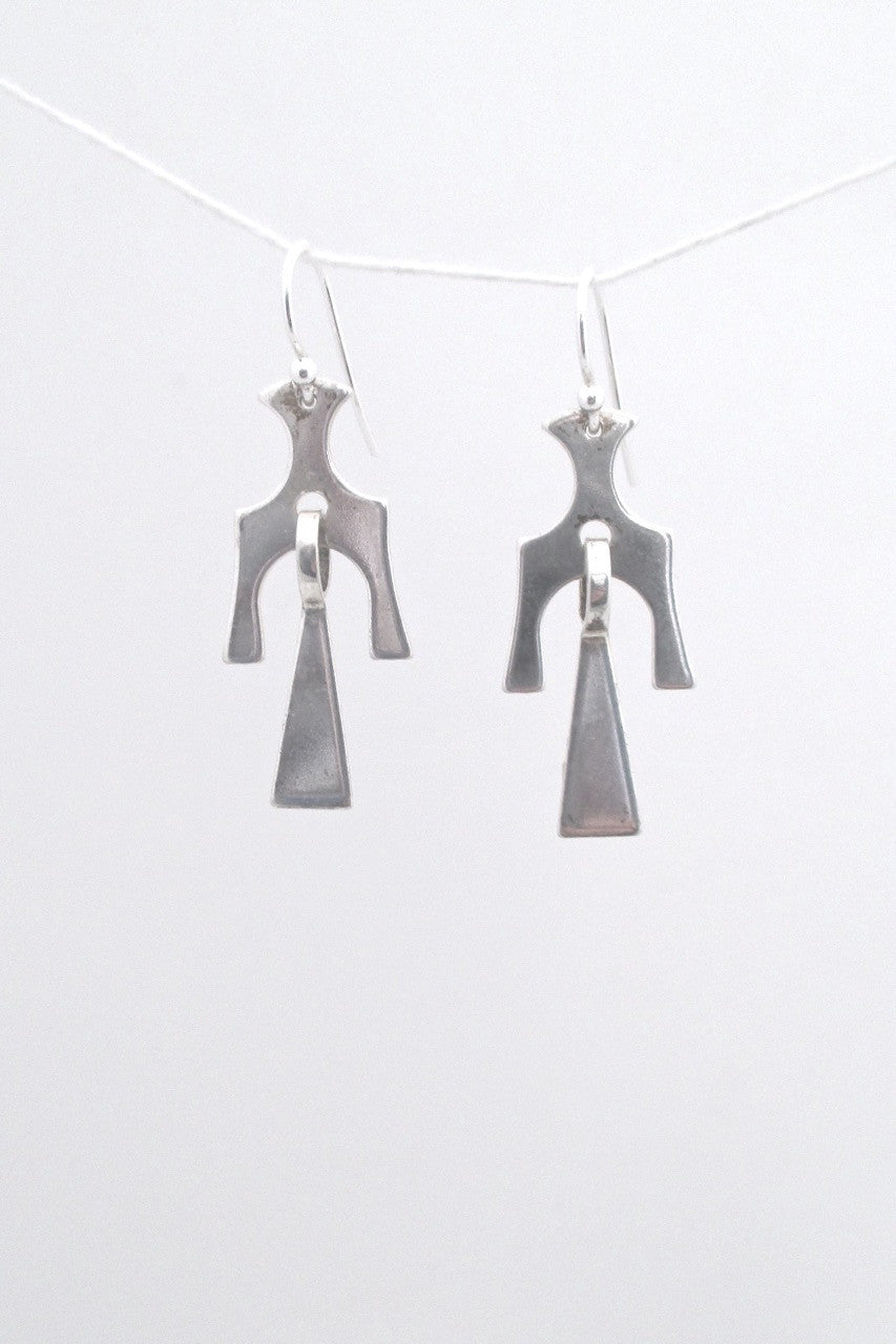 David Andersen Norway vintage Scandinavian Modern silver kinetic earrings