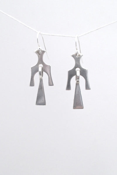 David Andersen Norway vintage Scandinavian Modern silver kinetic earrings