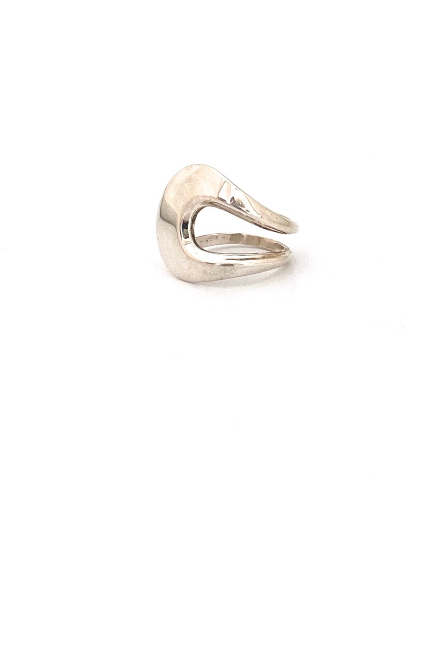 David-Andersen Norway vintage silver sleek wrap ring Scandinavian Modern jewelry design