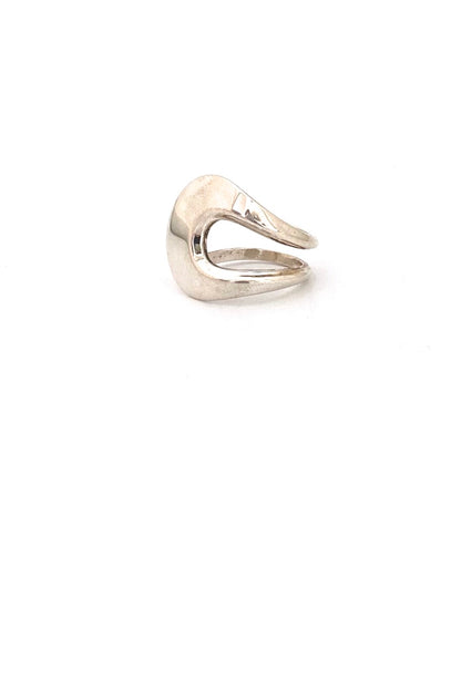David-Andersen Norway vintage silver sleek wrap ring Scandinavian Modern jewelry design