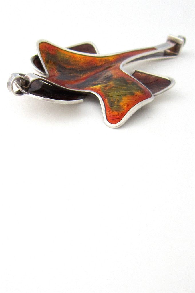 David Andersen, Norway silver enamel pendant by Bjorn Sigurd Ostern