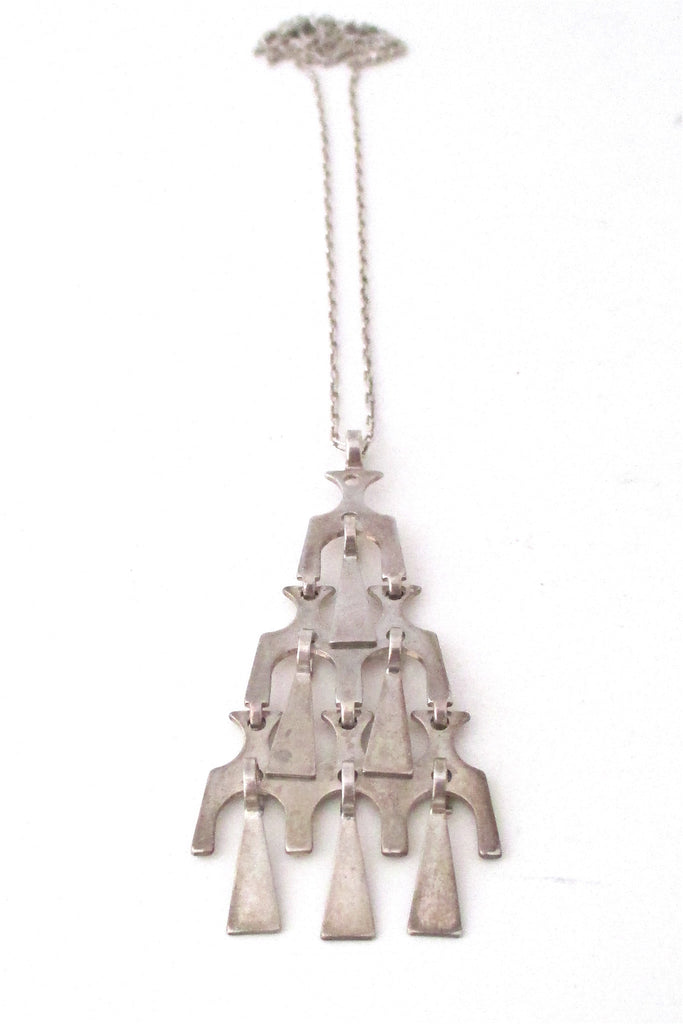 David Andersen Norway vintage Scandinavian Modernist kinetic pendant necklace