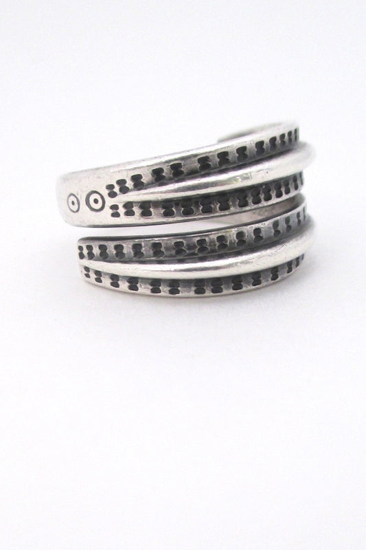 David Andersen Norway vintage Scandinavian silver Saga ring Nordic design