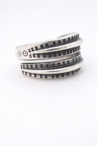 David Andersen Norway vintage Scandinavian silver Saga ring Nordic design