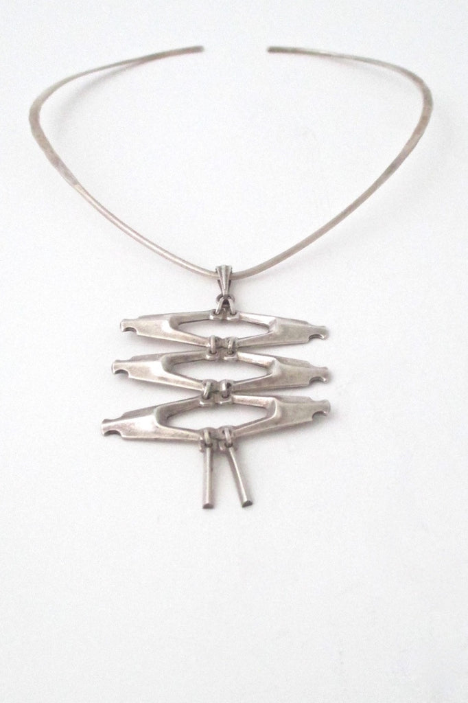 David Andersen Norway vintage silver kinetic pendant and neck ring at Samantha Howard Vintage