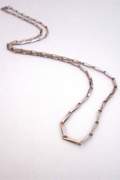 David Andersen Norway sterling silver long link chain necklace