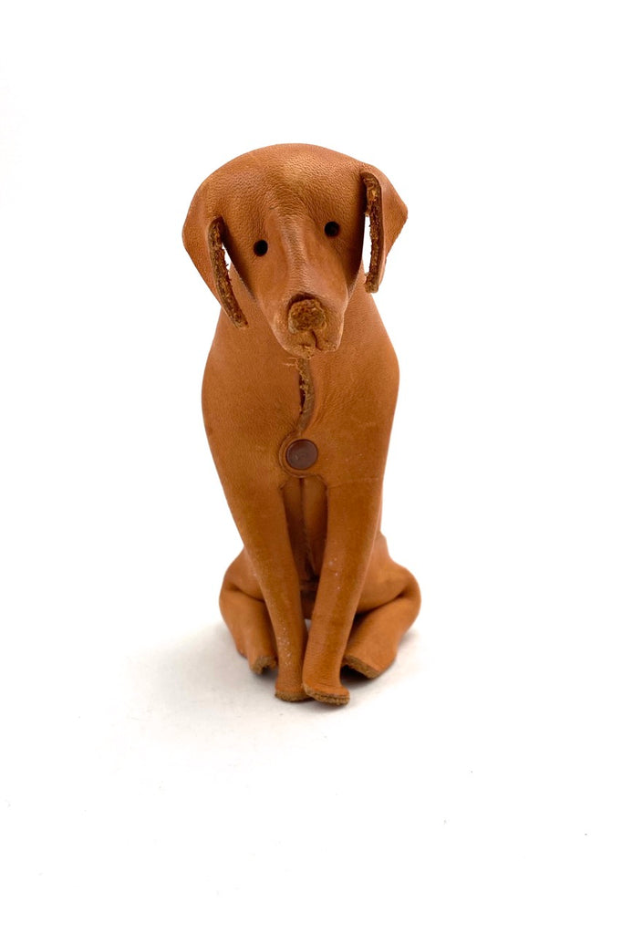 Deru Germany vintage leather seated dog mid century Modern design