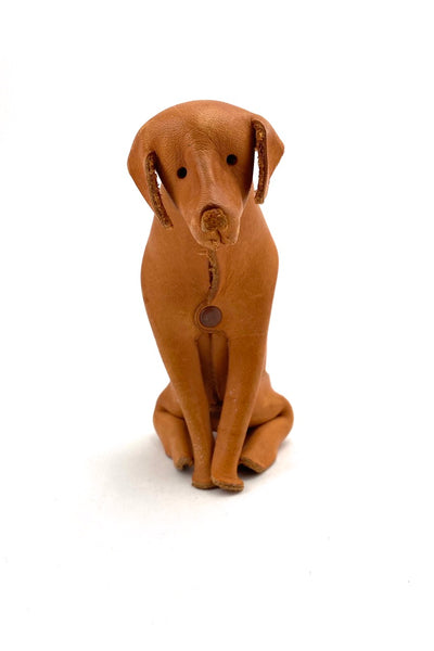 Deru Germany vintage leather seated dog mid century Modern design