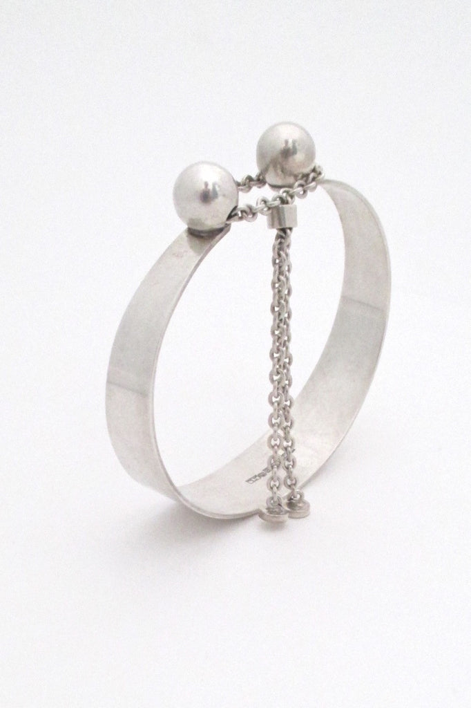 Elis Kauppi for Kupittaan Kulta Finland vintage Scandinavian Modern spheres bracelet