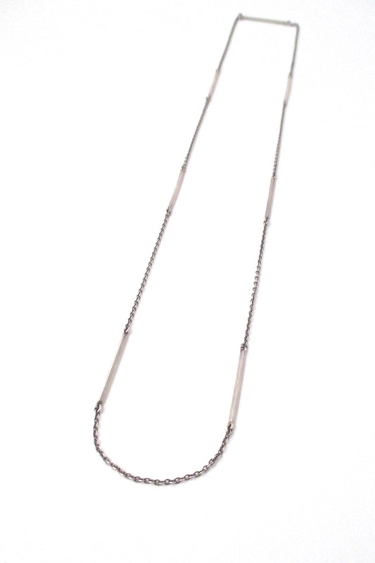 Elis Kauppi Kupittaan Kulta Finland vintage silver Scandinavian Modern long link chain necklace