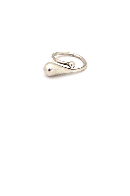 Kupittaan Kulta Elis Kauppi Finland vintage silver ring Scandinavian Modernist jewelry design