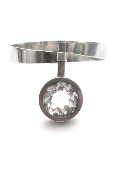 Elis Kauppi for Kupittaan Kulta Finland vintage modernist iconic silver bracelet book piece