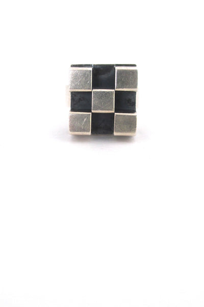 Elis Kauppi 'open cubes' silver ring