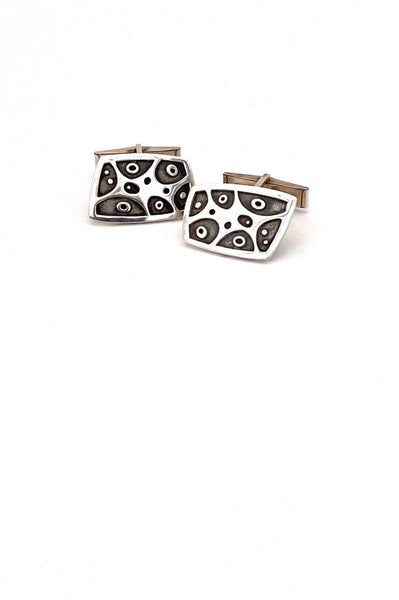 Eric Leyland Canada vintage silver cufflinks Modernist Canadian jewelry design